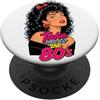 Wholesome Sketch Co Anni '80 Big Hair Glam Girl Retro Pop Art Moda Ritratto Stile PopSockets PopGrip Adesivo