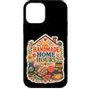 Jimbeels Custodia per iPhone 12 mini Handmade Home Hours cucito patchwork filo