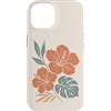 Hibiscus Watercolor Flower Aesthetic Custodia per iPhone 14 Ibisco Fiori Tropicali Botanico Monstera Floreale