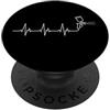 Automotive Painter Minimal Designs Pistola a spruzzo con battito cardiaco EKG Pulse Line pittore automobilistico PopSockets PopGrip Adesivo