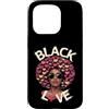 Storia nera Life Tee Co Custodia per iPhone 15 Pro Regina dei capelli afro Black Love