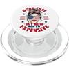 4th of July Messy Bun - Born Free Patrio 4 luglio Messy Bun Donna Nata Libera Ma Ora Sono Costoso PopSockets PopGrip per MagSafe