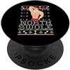 SLEIGH THAT WORKOUT Fit Sexy Santa Claus NORTH SWOLE Maglione di Natale Brutto Sexy Fit Babbo Natale PopSockets PopGrip Adesivo