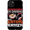 Ramen And Gaming Anime Gifts For Boys Ki Custodia per iPhone 11 Pro Max Non riesco a sentirti, sto giocando e mangiando Ramen Gamer giapponese