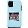 Bubblegum Kitten Co Custodia per iPhone 11 Simpatico gattino rosa fiocco divertente Bubblegum Cat Lover Heart design