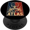 Mythology Atlas Titan Cosmic Strength He Atlante cosmico Titano greco Holding Stars Sky PopSockets PopGrip Adesivo