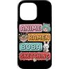 Kawaii Boba Tea Japan Otaku Bubble Milk Custodia per iPhone 14 Pro Max Anime Ramen Boba Schizzo Kawaii Giappone Otaku Manga
