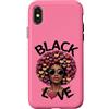 Storia nera Life Tee Co Custodia per iPhone X/XS Capelli afro neri della regina dell'amore