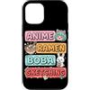 Kawaii Boba Tea Japan Otaku Bubble Milk Custodia per iPhone 12/12 Pro Anime Ramen Boba Schizzo Kawaii Giappone Otaku Manga