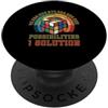 Puzzle Game Cube One Solution Speed Cubing Retro Matematica PopSockets PopGrip Adesivo