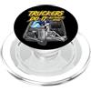 Skeleton Trucker Driver Apparel I camionisti lo fanno tutta la notte Provocative Scheletro Autotrasporti PopSockets PopGrip per MagSafe