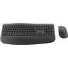 Logitech Signature Comfort Plus Combo MK880, kit di tastiera e mouse wireless, tastiera di dimensioni standard con poggiapolsi, clic silenziosi, Bluetooth, Windows e macOS, Italiano QWERTY - Grafite