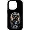 Mystic Mutt Apparel Custodia per iPhone 14 Pro Verde acido Rottweiler Foresta Luna Dog Art