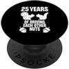 Fraxoweb 25 Anni di guida a vicenda Noci Moglie Marito Matrimonio PopSockets PopGrip Adesivo