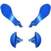 Mingxiong 4 pagaie posteriori per controller PS5 Edge, pulsanti di ricambio in metallo per controller wireless DualSense Edge PS5 (blu)