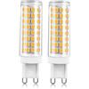 Generic Lampadina LED G9 12W equivalente 100W Efficienza energetica Senza sfarfallio Non dimmerabile Per lampadari cristallo faretti plafoniere specchi lampade tavolo(4000k natural white,G9 10W 2pack)