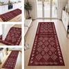 ZESEWU Tappeto passatoia cucina antiscivolo lavabile Tappeti ingresso interno casa 40X200CM Tappeto Runner Poliestere Rosso Bianco tappetocorridoio salotto per soggiorno camera da letto Entrata bagno