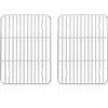 Herogo - Set di 2 griglie di raffreddamento in filo di acciaio inossidabile, per arrostire e raffreddare, 22 x 16 x 1,5 cm, piccola mensola rettangolare per forno per torte, biscotti, pane, adatta al