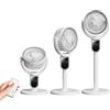 IERAKOR Ventilatore a Piantana Silenzioso 4 in 1, Ventilatore Potente con Telecomando, 10 Velocità & Timer, 30 dB, Oscillazione 90°, Luce Notturna, Display LED per Camera, Soggiorno e Uffici