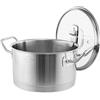 SILBERTHAL Pentola acciaio inox 20 cm - Induzione, gas e forno - Casseruola con coperchio di vetro