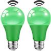 Vanpus 2 Pezzi E27 LED Bulbo con Sensore di Movimento, Filamento Caldo Bianco 2700K 9W Lampada Radar con Controllo della Luce: Rilevamento Automatico - Accensione/Spegnimento Verde