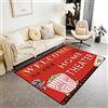 Loussiesd Moquette decorativa a tema cinematografico, poster per home cinema, tappeto da salotto per popcorn, rosso, vintage, per interni, stile antico, 150 x 200 cm