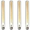 BPABDEITR Lampadine tubolari a LED dimmerabili T30 E27-6W Bianco caldo 2700K Vetro ambrato - Lampadine lunghe 300 mm(4pcs)