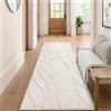 SHACOS Tappeto Corridoio Lungo 60x240 cm, Moderno Tappeti Passatoia Lavabile, Tappeto Cucina Antiscivolo Pelo Corto, Tappeti Runner per Ingresso, Cucina, Camera da Letto, Beige