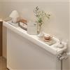 YANGLLYJ Materiale Plastico in Legno Copritermosifone, Mensola per Termosifone, Piastra Spessa e Staffa in Metallo, Adatta a Soggiorni, Camere da Letto e Corridoi(White,30x15cm/12x6in)