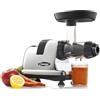 Omega Juicer J8006HDC - Estrattore di succhi di frutta e verdura a masterizzazione lenta, tripla fase, 200 Watt, cromato