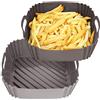 GINOYA Fodere per friggitrice ad aria in silicone da 20,3 cm per Cosori 4,7 l/5,5 l, accessori quadrati per friggitrice ad aria Ninja Speedi 5,7l, Philips 6,2 L Salter EK4628 8L Tower Salter Tefal