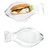 MamboCat Set di 2 piatti da pesce Oslo M I (L x P x A) 29 x 16 cm, in vetro con rilievo di pesce per pesce, frutti di mare, insalate, snack & Co.