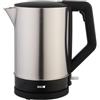 Eva Bollitore EVA EK9009 - 1,5 litri - Nero - Acciaio inox 18/10 - Coperchio a scatto - Base girevole 360° - Spegnimento automatico