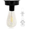 Jorzer Lampadina solare impermeabile per esterni, lampadine a energia solare, 8 cm, ricambio superiore con lampadina a LED bianco caldo, per lanterne solari da esterno