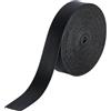 BENECREAT Cinghie In Pelle Piatta Da 5 m, Striscia di Pelle Pieno Fiore Nera Larga 2.5cm, Cinghie Morbide Spesse 1.6mm per Cintura Portautensili per Lavori Artistici Fai Da Te
