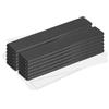 QUARKZMAN 12 Pz Magneti Piatti Piccoli Extra Forti Rettangolari Autoadesivi, Potenti Elementi Di Fissaggio Magnetici Per Uffici, Lavagne Magnetiche, Mobili Da Cucina (60X10X3 mm, Nero)