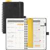POPRUN Agenda 2026 2027 Mensile Piccola 10 x 15,6cm, Spirale Agenda Scuola | 18 Mesi da Lug.2026 a Dic.2027, Copertina Morbida in Pelle Vegana, Righello Segnalibro, Carta Spessa da 100 GSM(Nero)