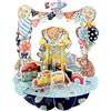 SANTORO Pirouette, biglietto di auguri pop-up 3D - Baby Boy - primo compleanno, congratulazioni, baby shower