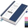 EMSHOI Taccuino B5 a quadretti, blocco notes a spirale con 300 pagine / 150 fogli, carta a quadretti da 100 g/m² per scrivere, copertina rigida in PVC, taccuini per scuola, lavoro, disegno, viaggio