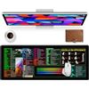 Shenkon Tech Tappetino Mouse XXL 900x400mm - Sottomano Scrivania con Scorciatoie per Excel e Software - Tappeto per Mouse Impermeabile e Antiscivolo - Ideale per Smart Working e Ufficio (FR)