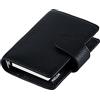 Moterm Agenda ad anelli A8, in vera pelle, colore: nero ghiaia, anello da 15 mm