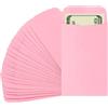 PATIKIL Buste per Soldi, 25Pz 8.89x5.7cm Buste Porta Denaro Busta Soldi Piccole per Contanti Lettera per Risparmio Regali Monete Assegni Biglietti Gioielli Passaporto Carta, Rosa