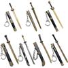 Bemonew 7 Pezzi da 5 Pollici Stile Antico Mini Spada Portachiavi Ciondolo Decorativo con Staffa per Display