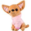Generisch Figura Chihuahua in peluche - Imbottitura in poliestere 17 cm | Giocattolo per cani riempito con morbido di gioco per bambini, decorazione per la casa, decorazione per cuccioli per