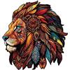CHARMIBLE Puzzle in Legno per Adulti - 300 Pezzi, Leone, 40 x 37,7 cm - Irregolare, Forma di Animale Con Confezione Regalo
