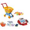 Teorema Giocattoli, Cassa Giocattolo per Bambini e Carrello Spesa Bambini, Set Supermercato Completo con Registratore di Cassa Funzionante, Scanner Luci e Suoni, Cibo Giocattolo e Soldi Finti