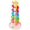 Grtheenumb Pista per biglie per Bambini 4-8 Anni, Pista per biglie in Legno Albero Musicale Giocattolo Montessori con Caduta di Palline, Gioco educativo per l'apprendimento della per Giocattolo per