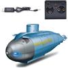 Funwetrike Mini sottomarino RC per adulti, 6CH telecomando impermeabile barca nave immersione per piscine, vasche da bagno, parchi acquatici, regali estivi