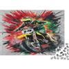 QKZJXNHPWR Motociclista Motocross Azione 1000 Pezzi CARTA RICICLATA per Adulti Mindful Pilota Moto Puzzle per Regali e Decorazione Parete OTTIME IDEE REGALO 52x38cm/1000pezzi