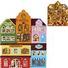 ELPHNUTSEY Casa delle bambole fai da te Kit di mobili in legno in miniatura, mini casa delle bambole fatta a mano con LED, in scala 1:48, giocattoli creativi per adulti e amici amanti regalo di compleanno